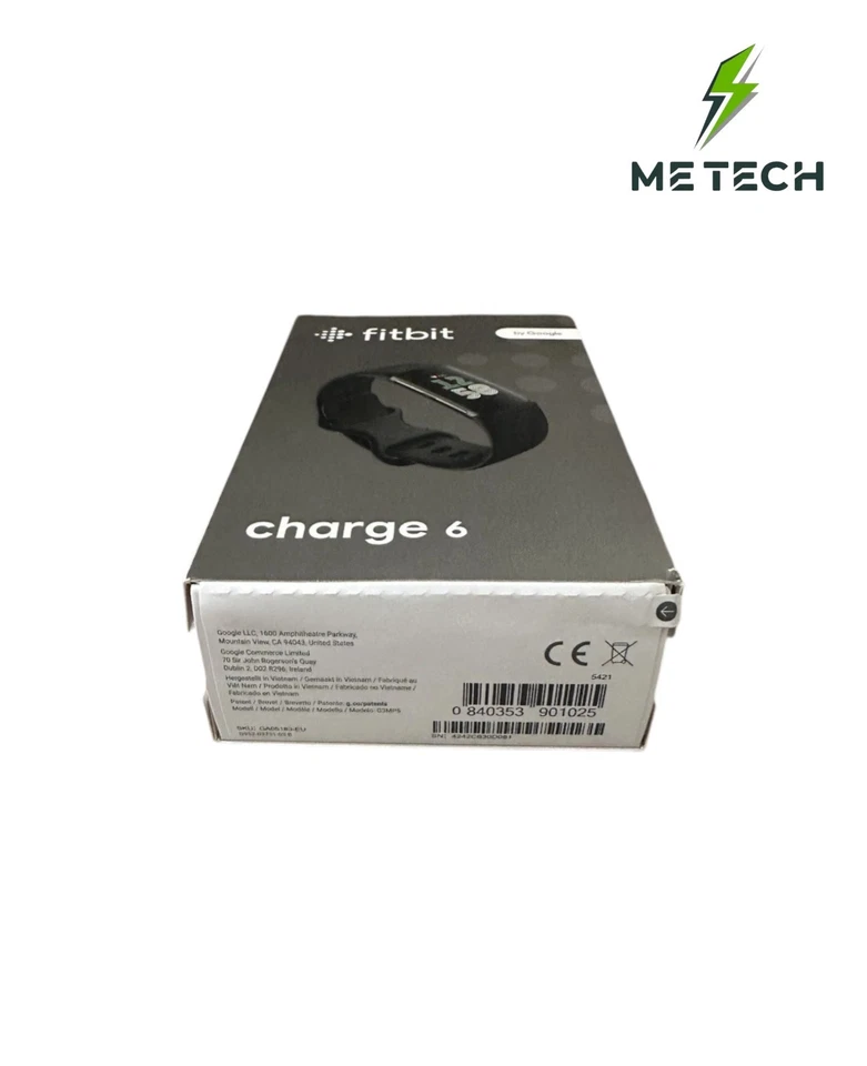 Fitbit Charge 6 Fitness Tracker Sports Watch Smartwatch Obsidian - Image 3 of 4