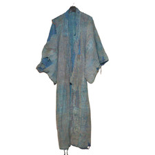 Antique Japanese Boro Indigo Cotton Kimono Noragi Jacket Late Edo Meiji BRKW168