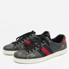 Baskets Gucci noires GG Supreme toile imprimé tigre as pointure 41,5