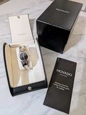 Unworn Movado Amorosa 84 E4 1842 Women's Watch - Box, Manual, 3 Extra Links