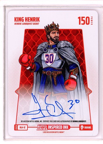 2026 Bo Jackson Battle Arena King Henrik Lundqvist On Card Auto (RC)