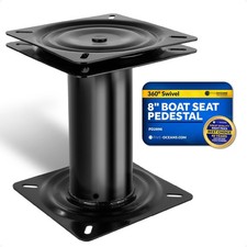 8-Inch Boat Seat Pedestal, Boat Seat Pedestals with Seat Mount 360-Degree Swi...