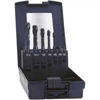 Exact 43654 Maschinengewindebohrer 7Teilig Metrisch M3, M4, M5, M6, M8, M10, M12