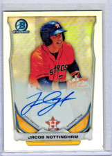 JACOB NOTTINGHAM 2014 Bowman Prospect Auto Chrome Refractor #D /500 #BCAP-JN 