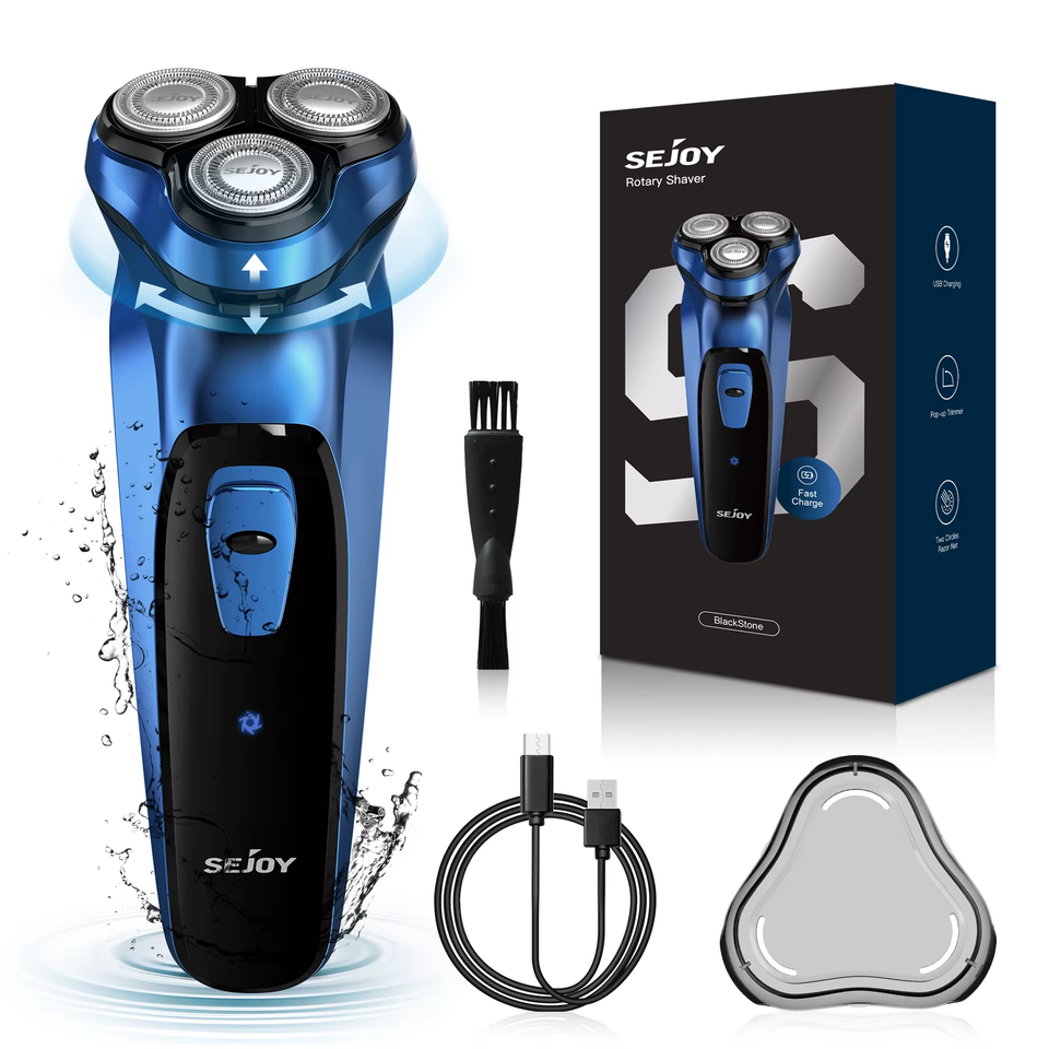 Electric Razor for Men Rechargeable Electric Shavers Rotary Portable ...