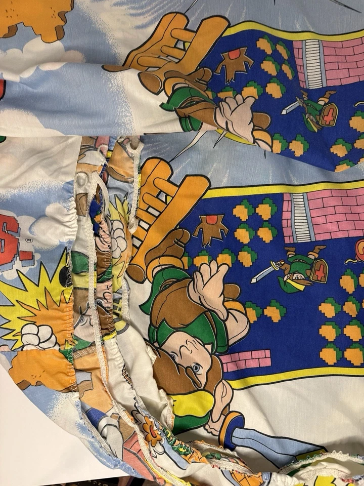 1988 Nintendo Vintage Super Mario Brothers Zelda Twin Flat И Подогнанный Комплект Простыней - Изображение 4 из 4