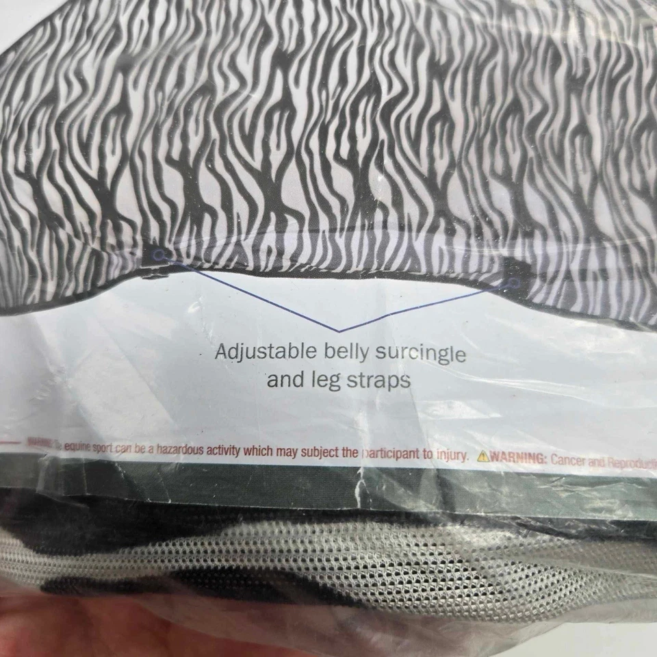 75 pulgadas BLANCO/NEGRO RESISTENTE1 MALLA CEBRA PESO LIGERO MOSCA PROTECTOR HOJA CABALLO Foto 4 de 4