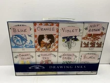 WINSOR & NEWTON Drawing Inks 14ml - Set of 8 Colors - Henry Collection New