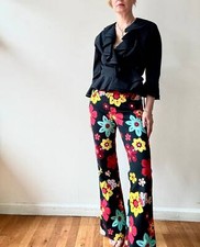 Vintage 1990s Moschino Floral Flared Jeans