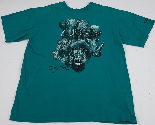 Vintage 90s Kruger Park South Africa Animals Wildlife Shirt Vtg Big Five Nature