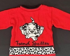 Vintage Disney 102 Dalmatians Sweater Kids Size 5-6 Puppy Spotted