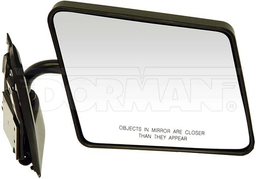 Side View Mirror - Right Manual Painted Black; Below Eye line