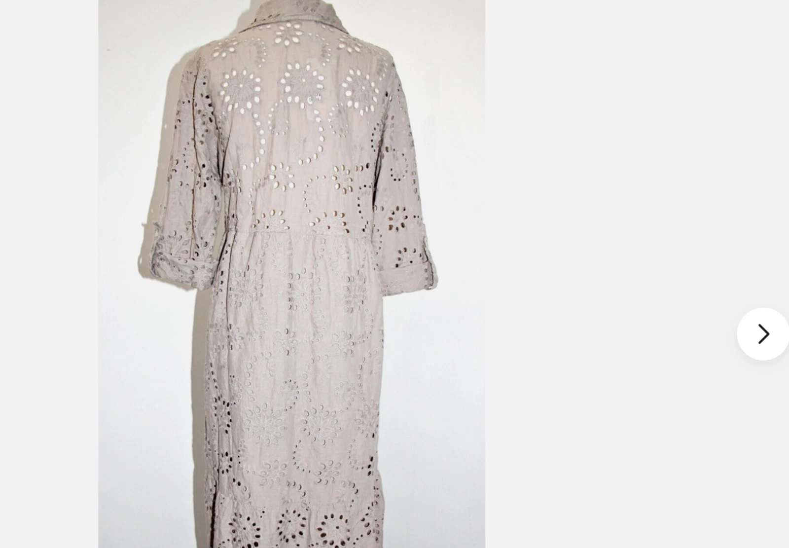 VALENTINO Abito Camicia Valentina Naldi Ricamato Taglia L