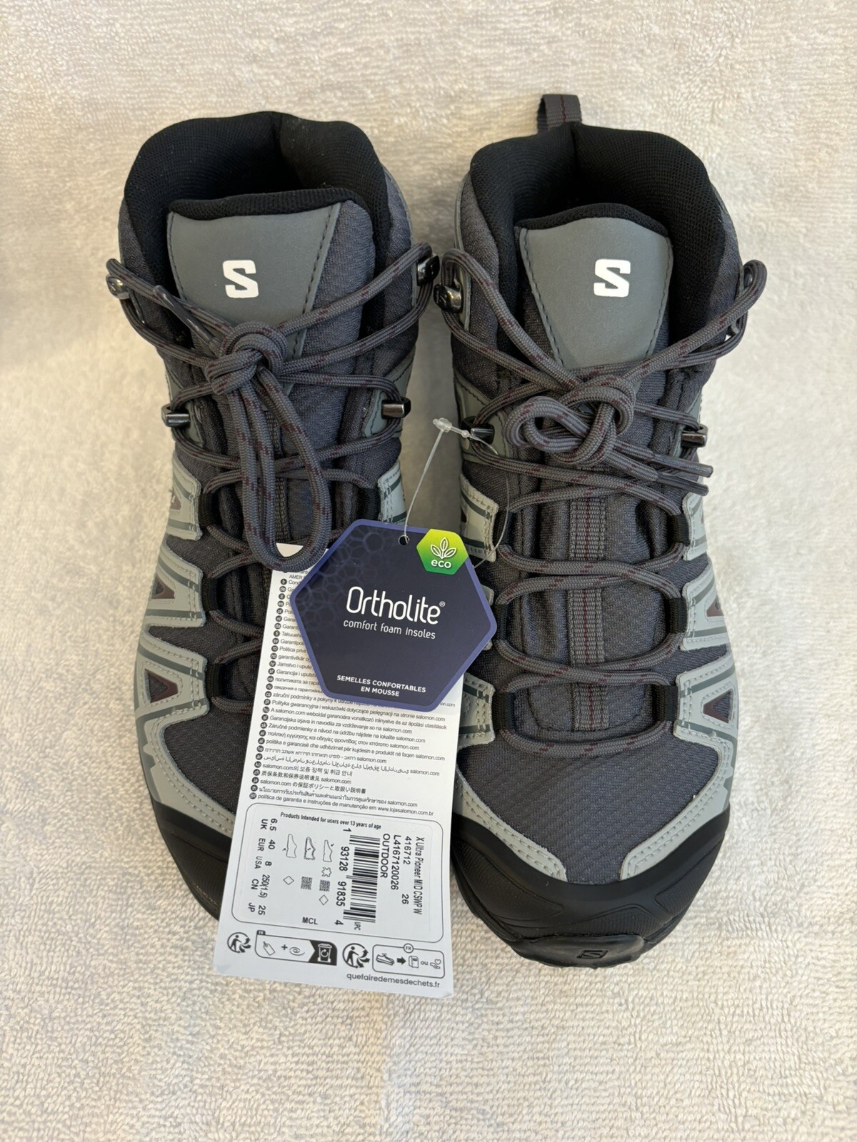 Salomon Donna Taglia 7 5 X Ultra Pioneer Mid CSWP Impermeabile Escursionismo (416712) NUOVO!