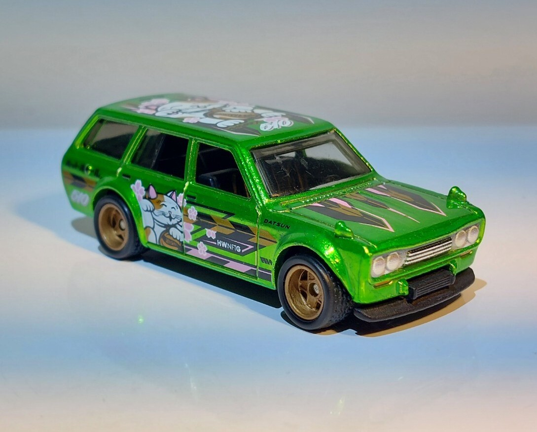 Hot Wheels Garage NFTH Datsun 510 Wagon Super Cool NFTG Riveted Test