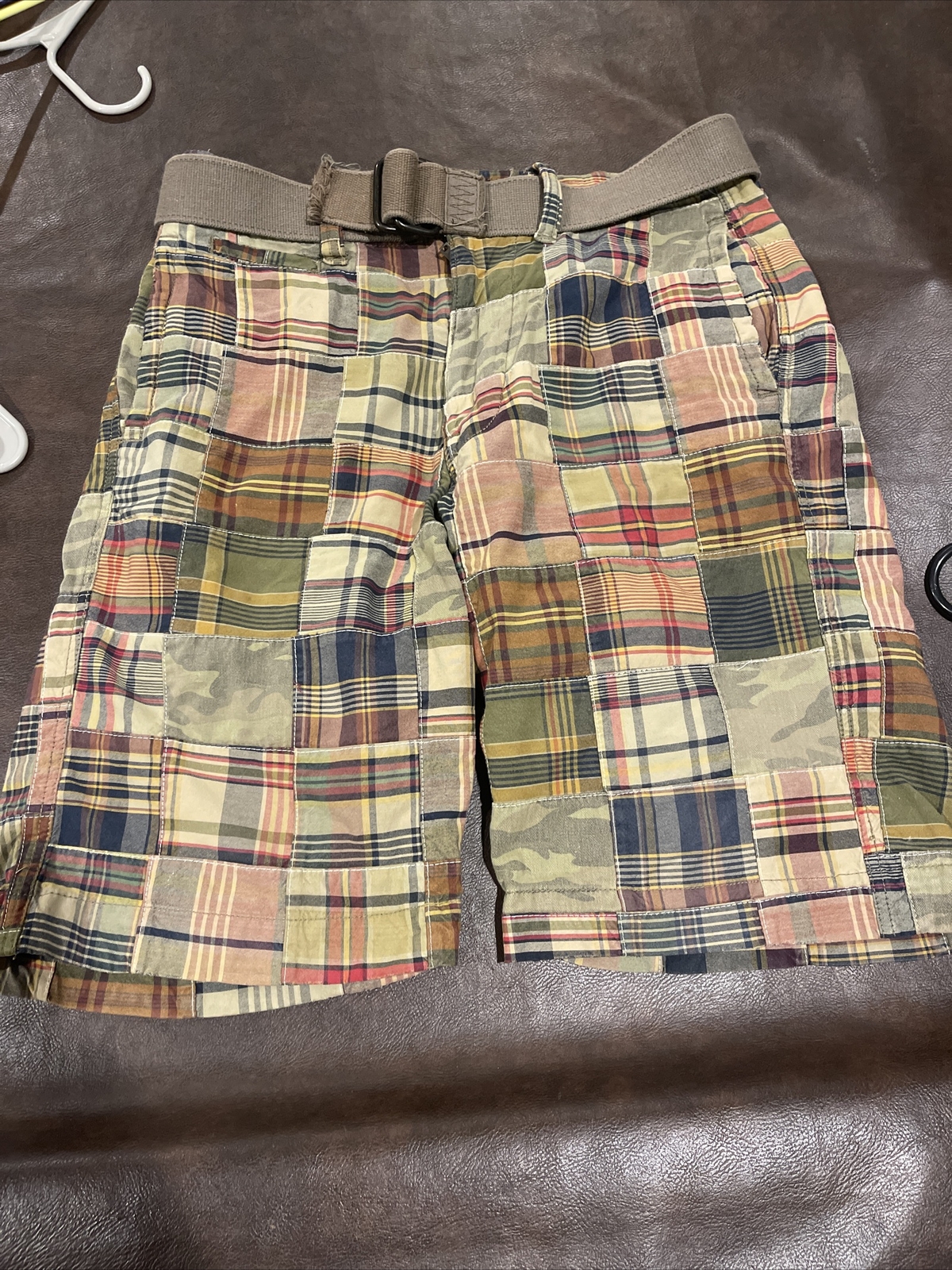 American Eagle Patchwork Patches  Shorts With Bel… - image 1