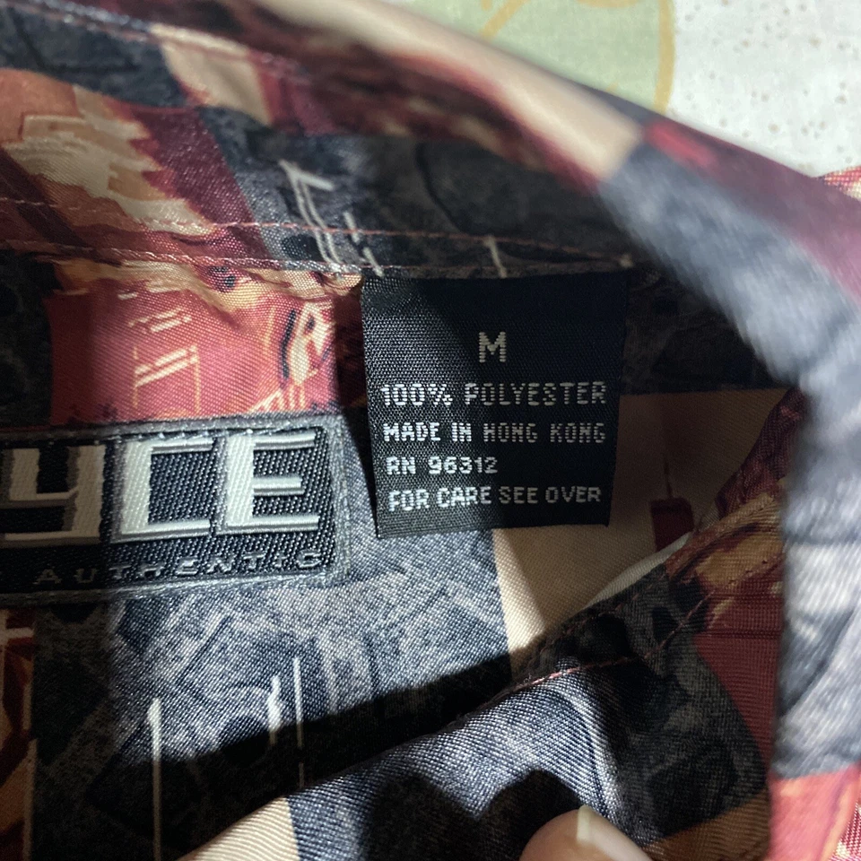 Enyce Men’s Short Sleeve Shirt M 100% Polyester Multicolor City.    H - Image 3 of 4