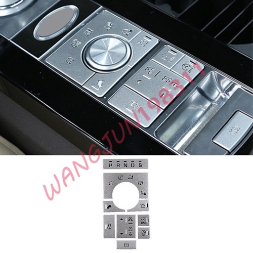 Silver Aluminum Middle Console Button Switch Sticker For Range Rover L405 13-17
