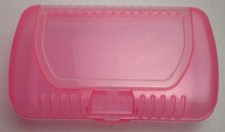 New Plastic Pencil Box with 2 Compartments - Pink