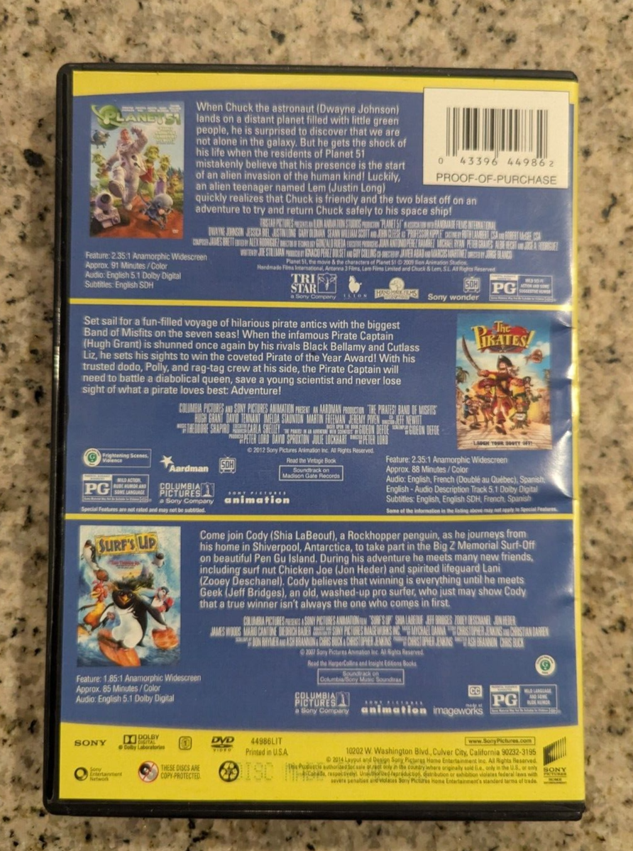 Family 3 Pack: Pirates! / Planet 51 / Surf's Up (Multi Feature
