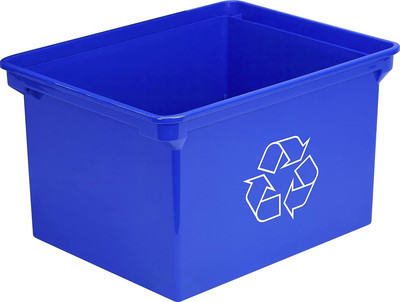 9 Gallon Recycle Bin, Blue, 1 Count (61549A01C)