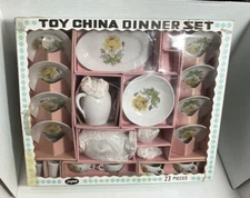 VTG Child Kids Toy Rose Dinner China Tea Set Japan JAYMAR Specialty Co. J-7037