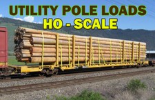 Model UTILITY TELEPHONE POLES, Blond/Untreated, Car Load, Tapered, HO, qty18