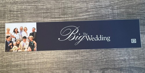 2013 The Big Wedding Movie Theater Mylar Poster 2x12” Robert DeNiro Keaton Heigl