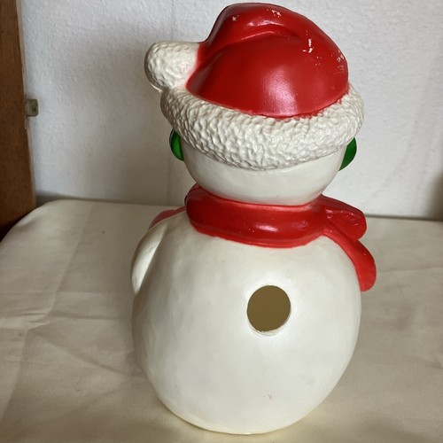 Vintage Christmas Blow Mold Snowman Light Up Union 11” Frosty The Snowman 1986 - Picture 3 of 5