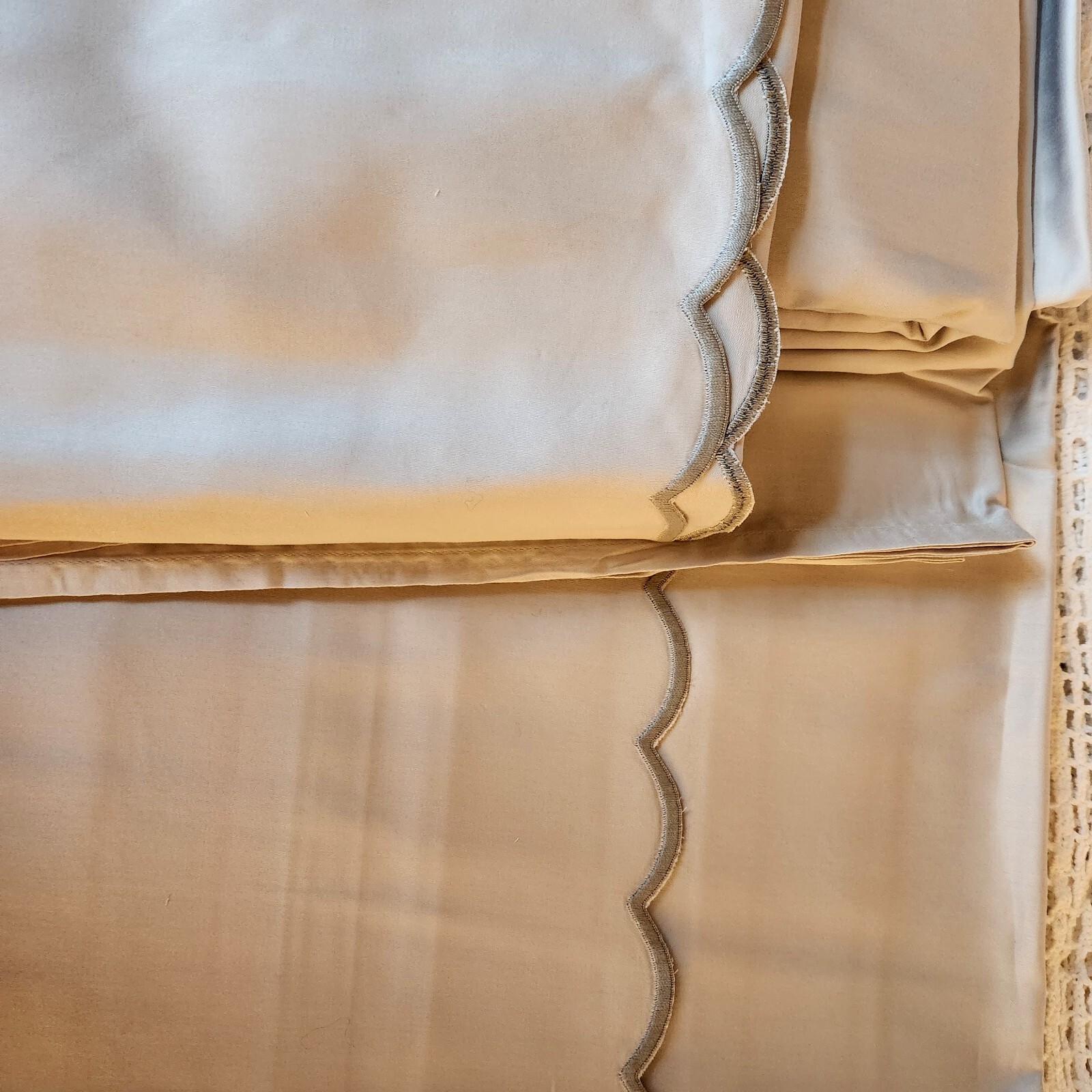 NWT Pratesi Embroidered Cotton Sheet Set QUEEN Dove Gray ITALY New ! eBay