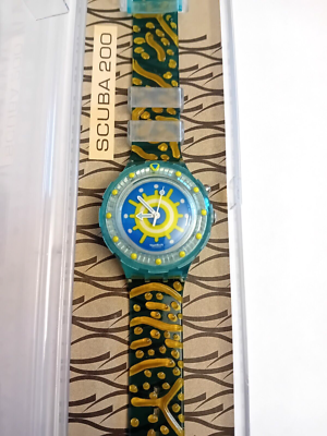 Swatch Scuba Loomi Nuovo NOS Reef SDL900 1997 Vintage Orologio da 