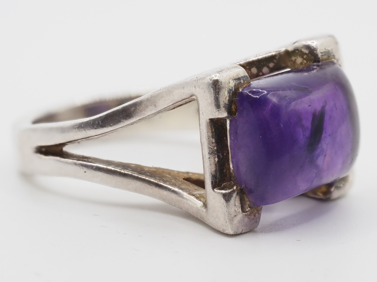 Large Statement Sterling Silver Amethyst High Pro… - image 3