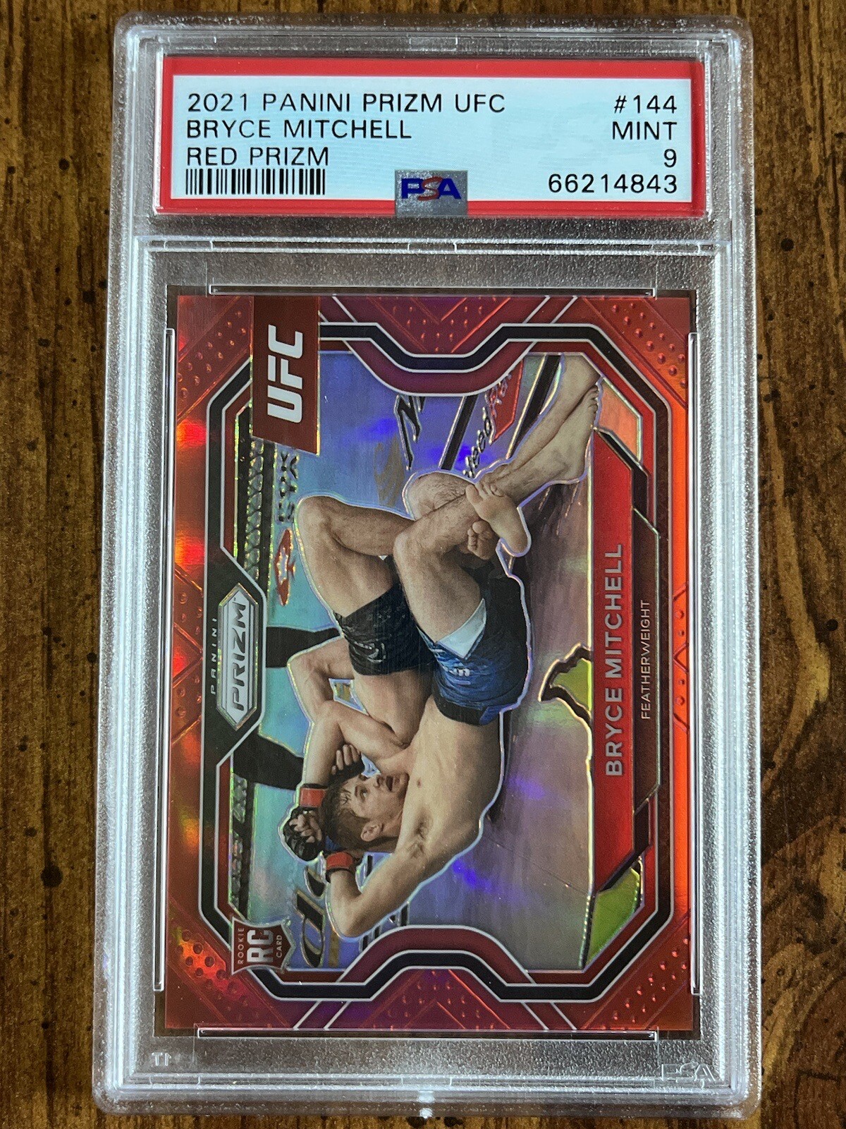 Bryce Mitchell • 2021 Prizm Red /275 #144 PSA 9 • Rookie RC UFC 🌪️🇺🇸🥊🥋