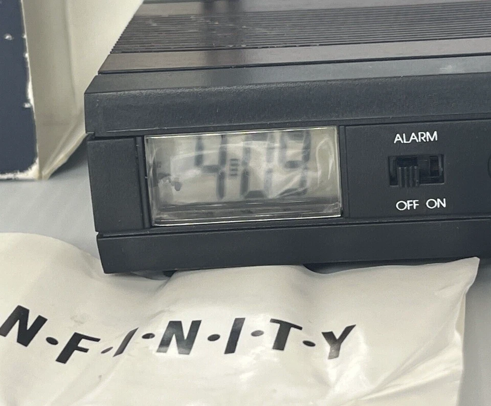 Infinity Mini Digital Alarm Clock 1 AA Battery Powered Works 4" - Image 2 of 4