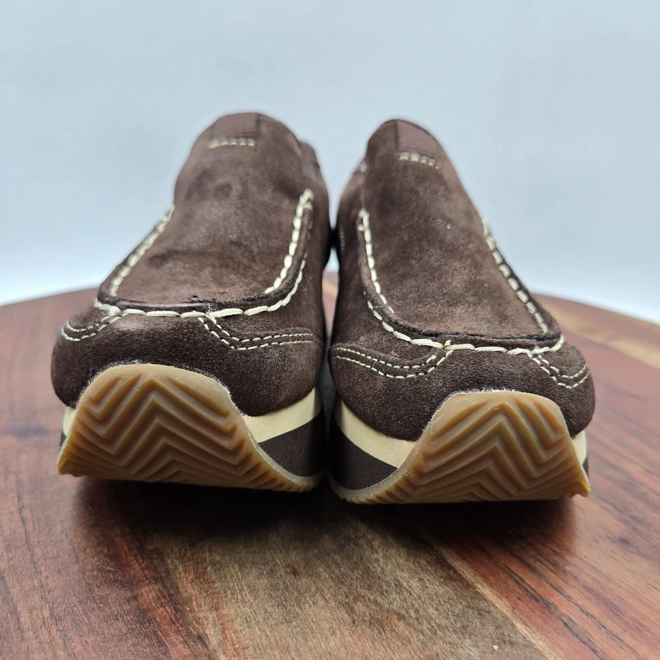 Xhilaration Y2K Zapatos Jóvenes Niñas 12 Marrón Tostado Gamuza Gruesa Plataforma Tenis De Colección Foto 2 de 4