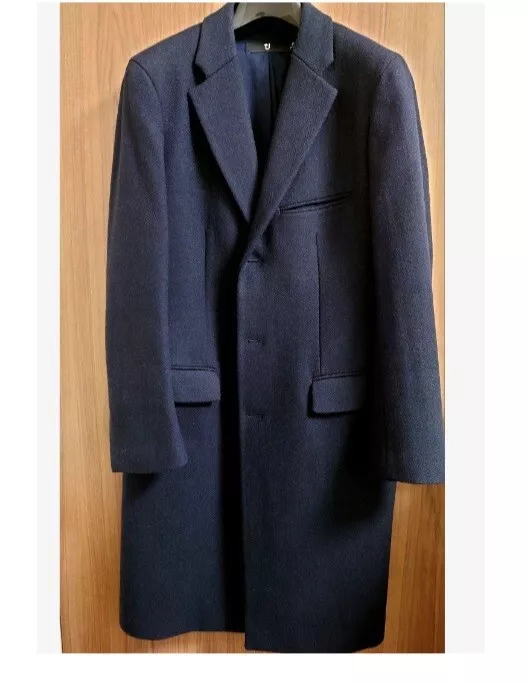 UNIQLO +J Uniqlo Jil Sander Wool Blend Chester Coat Size M Navy