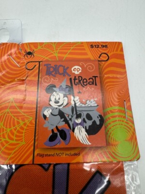 Disney Halloween Garden Flag Witch Minnie Cauldron NIP 12.5'' x 18''