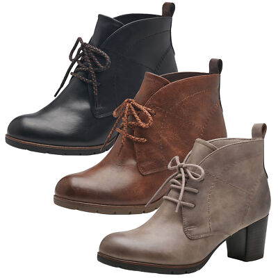 MARCO TOZZI Damen Stiefelette Ankle Boot Schnürung Blockabsatz 2-25109-41 