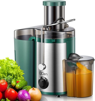 500W Centrifugal Juicer Extractor with Wide Mouth 3  Feed Chute (Green)