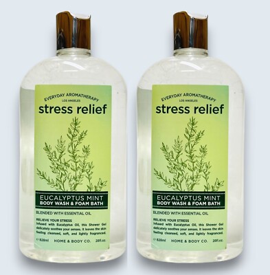 2 Everyday Aromatherapy EUCALYPTUS MINT Body Wash Foam Bath 28 oz