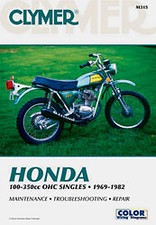 CLYMER 1974-1978 XL350 Honda REPAIR MANUAL HON 100-350CC CM315