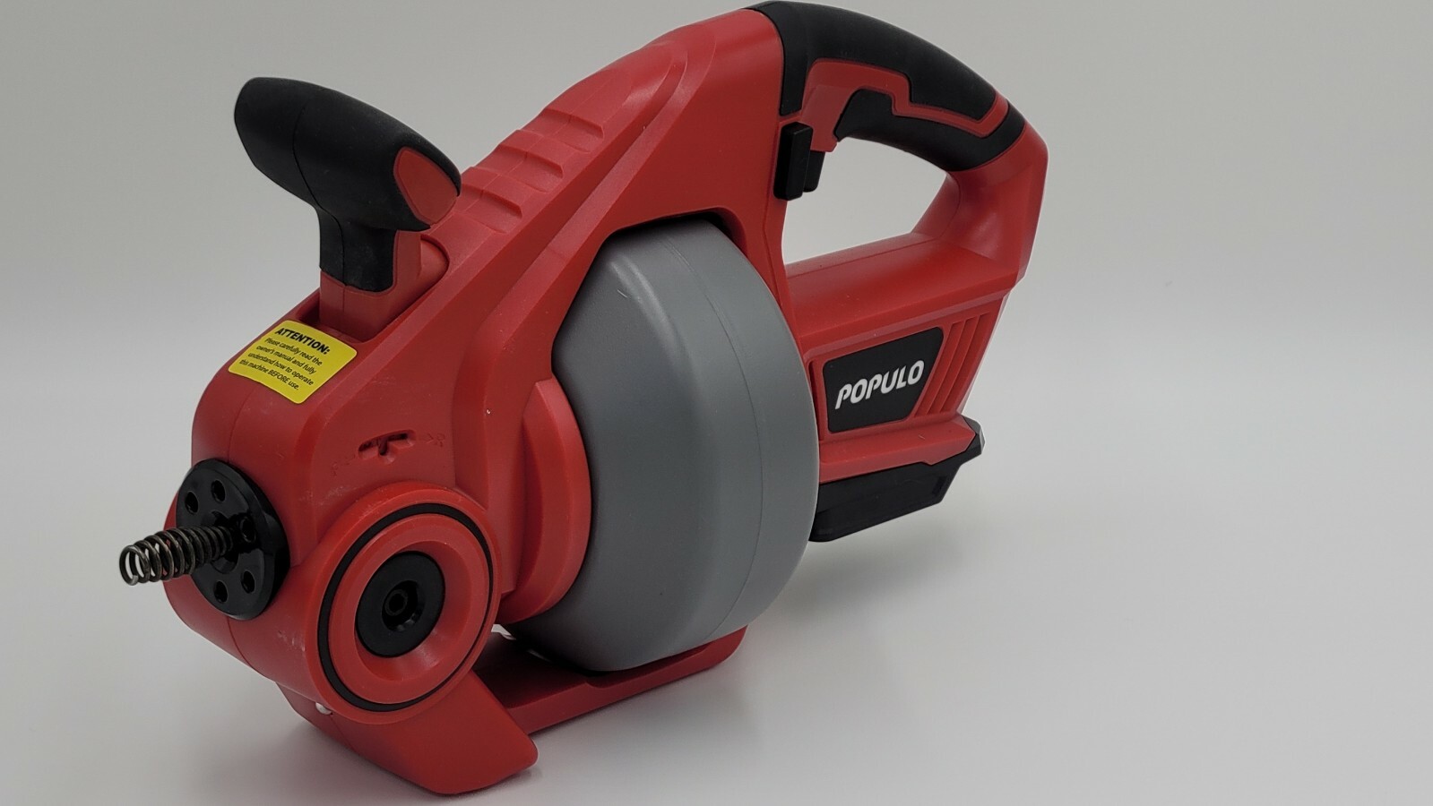 POPULO Electric Drain Auger，25Ft Plumbing Snake Drain Clog Remover