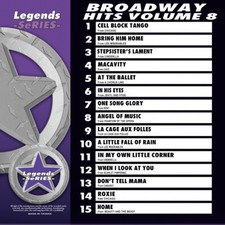 BRADWAY HITS VOL-8 LEGENDS KARAOKE CD G 15 HITS COMES NEW IN PLASTIC w/PRINT