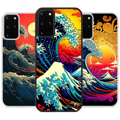 Handyhülle The Great Wave Sunset für Samsung Galaxy S Hokusai Kunst Geschenk
