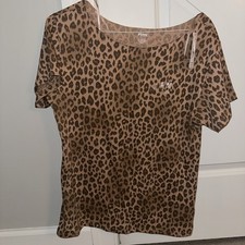 New Victoria's Secret PINK CAMPUS COTTON Off the Shoulder Tee SMALL