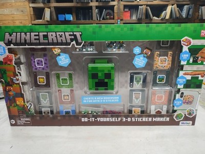 Minecraft Do-It-Yourself 3-D Sticker Maker 10 Bonus Foil Stickers Included