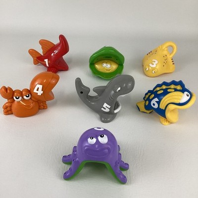 Vtech Catch and Count Fishing Replacement Animals Counting Fish 7pc Lot Vintage