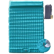 Inflatable Double Sleeping Pad for Camping, 2 Person Air Mattress Self-Inflat...