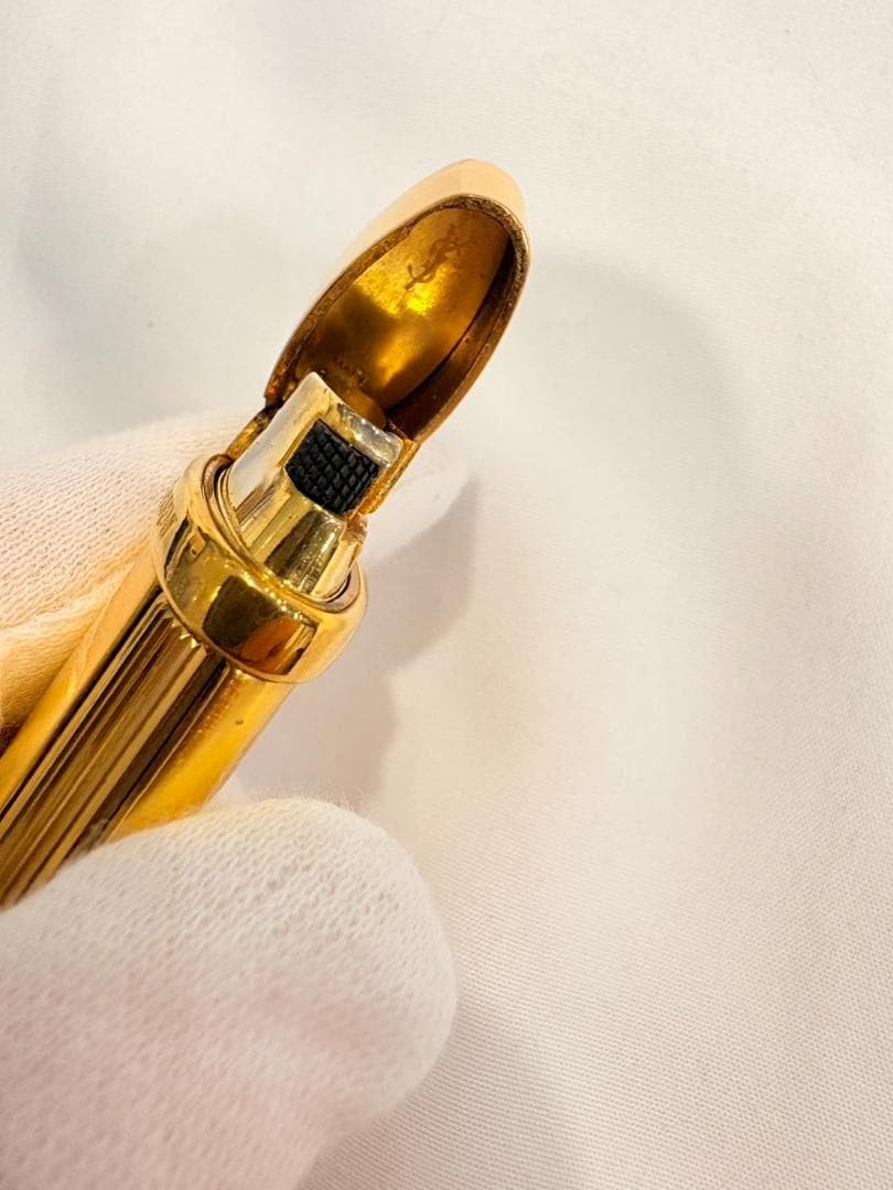 Yves Saint Laurent Gas Lighter Gold Used thumbnail 7