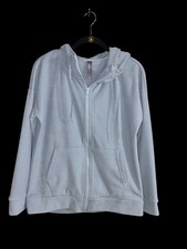 Mondetta Women's Full Zip Hoodie Light Blue Long Sleeve Size S with Pockets